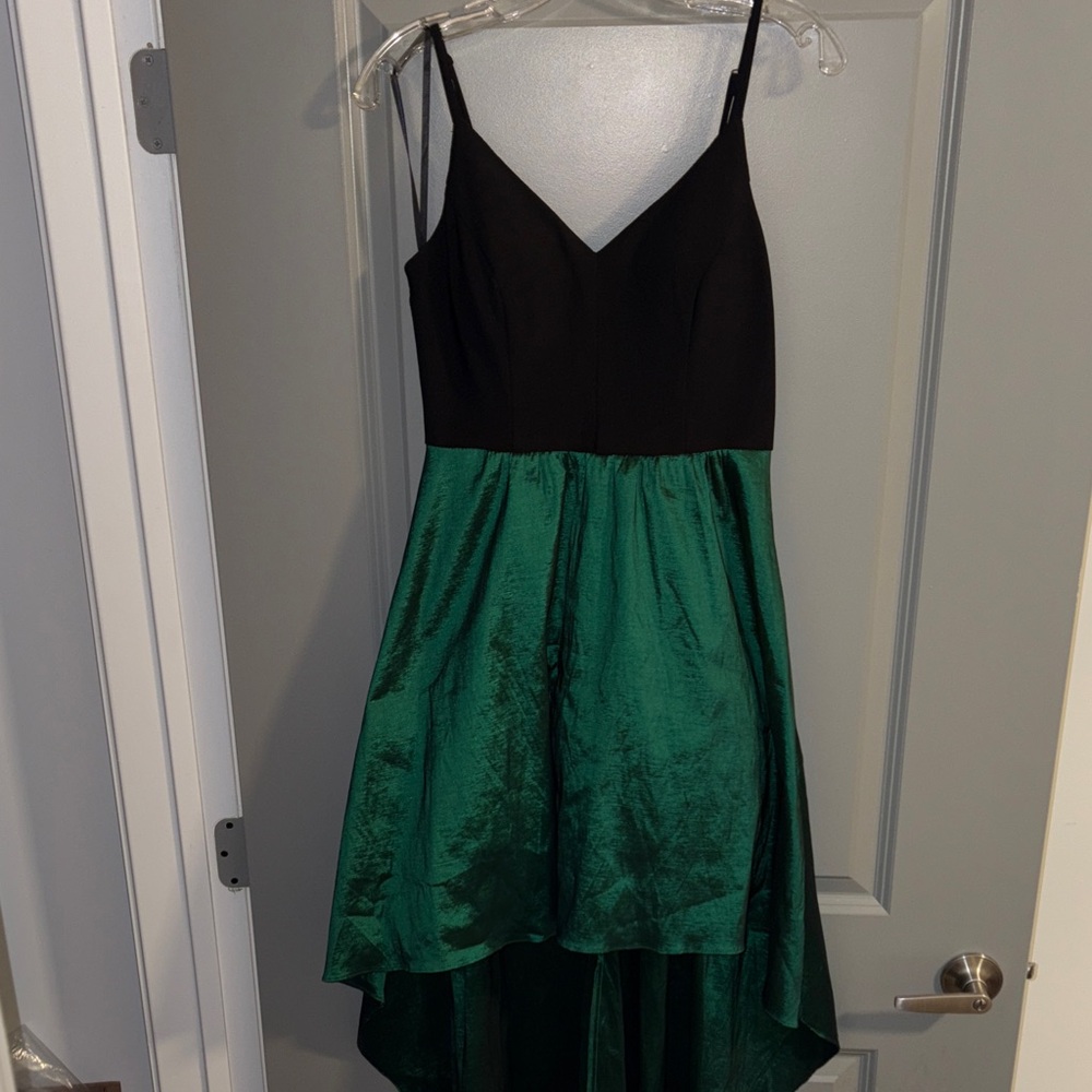 Betsy & Adam Black and Green Dress